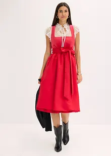 Tyrolerbluse i tynn tyll med prikkemønster, bonprix