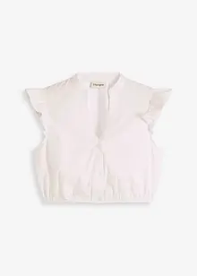 Tyrolerbluse med ståkrage og rysjeermer, bonprix
