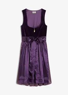 Dirndl med fløyel, i midi-lengde (2-delt sett), bonprix