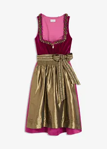 Dirndl med fløyel i midi-lengde (2-delt sett), bonprix