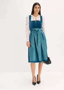 Dirndl med fløyel i midi-lengde (2-delt sett), bonprix
