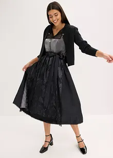 Tyrolerkjole med blankt livstykke (2-delt sett), bonprix