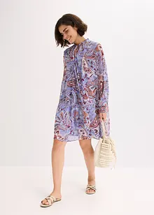 Tunikakjole i chiffon med knyting i halsen, bonprix