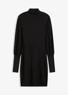 Strikkekjole med rullekrage, bonprix