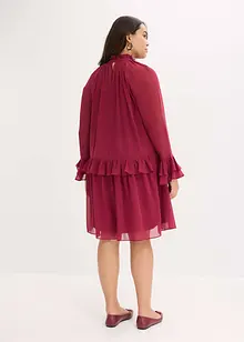 Chiffonkjole med volanger, bonprix