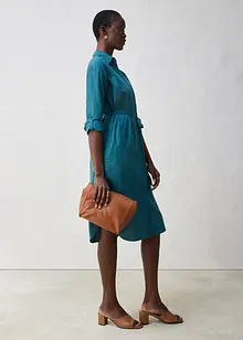 Skjortekjole med silkeandel, bonprix