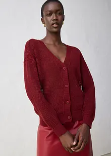 Cardigan med hullmønster, bonprix