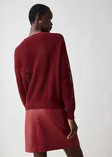 Cardigan med hullmønster, bonprix