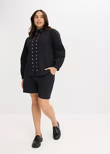 Bluse med naglepynt, bonprix