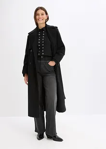 Bluse med naglepynt, bonprix