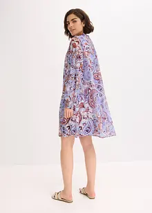 Tunikakjole i chiffon med knyting i halsen, bonprix