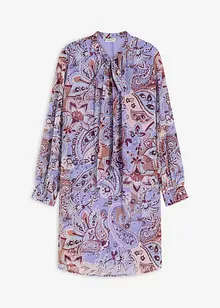 Tunikakjole i chiffon med knyting i halsen, bonprix