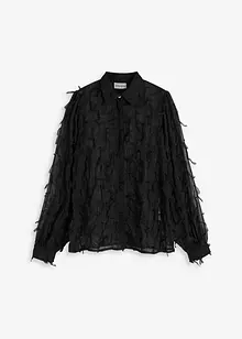 Skjorte med frynsedetaljer, bonprix