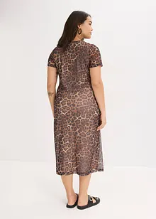 Midikjole av myk mesh, bonprix