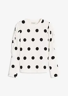 Langermet topp i strukturert krepp-materiale, bonprix