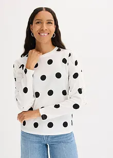 Langermet topp i strukturert krepp-materiale, bonprix