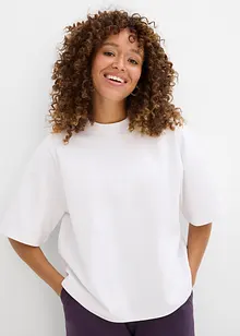 Oversized topp i formstabil økologisk bomull, bonprix