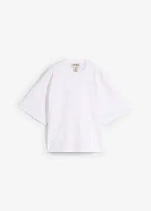 Oversized topp i formstabil økologisk bomull, bonprix