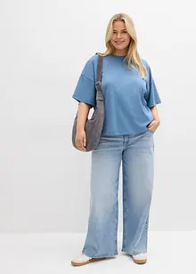 Oversized topp i formstabil økologisk bomull, bonprix