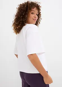 Oversized topp i formstabil økologisk bomull, bonprix