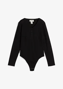 Ribbet body i 100% bomull, bonprix