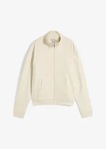 Sweatshirt i 100% økologisk bomull med glidelås, bonprix