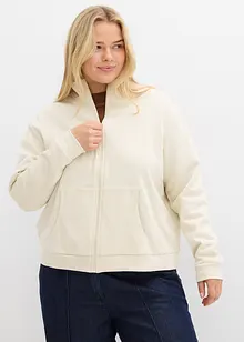 Sweatshirt i 100% økologisk bomull med glidelås, bonprix