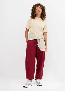 Joggebukse i 100% økologisk bomull og barrel modell, bonprix