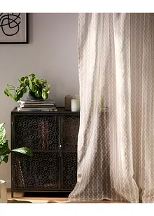 Gardin med resirkulert polyester og grafisk mønster (1-pack), bonprix