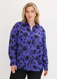 Chiffonbluse med print, bonprix