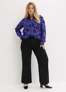 Chiffonbluse med print, bonprix