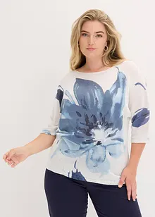 Genser med blomsterprint, bonprix