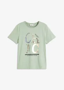 T-skjorte med glitterprint, bonprix