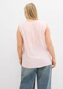 Ermeløs bluse i myk viskose, bonprix