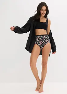 Høy truse med økologisk bomull (4-pack), bonprix