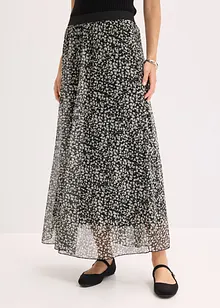 Jerseyskjørt med mesh, bonprix