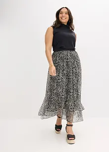 Jerseyskjørt med mesh, bonprix