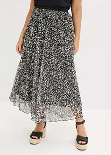 Jerseyskjørt med mesh, bonprix