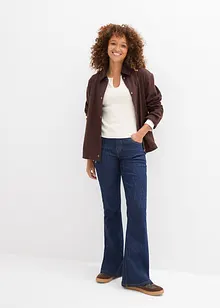 Ribbestrikket topp med økologisk bomull, bonprix