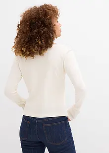 Ribbestrikket topp med økologisk bomull, bonprix