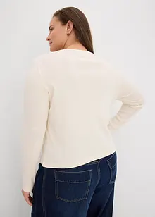 Ribbestrikket topp med økologisk bomull, bonprix