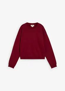 Kort, oversized sweatshirt i 100% økologisk bomull, bonprix