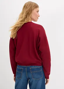 Kort, oversized sweatshirt i 100% økologisk bomull, bonprix