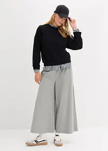 Kort, oversized sweatshirt i 100% økologisk bomull, bonprix