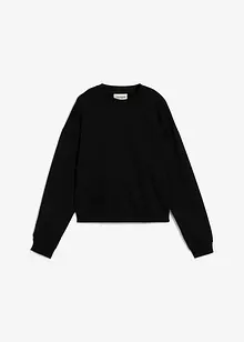 Kort, oversized sweatshirt i 100% økologisk bomull, bonprix