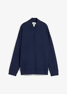 Oversized cardigan med silke, bonprix