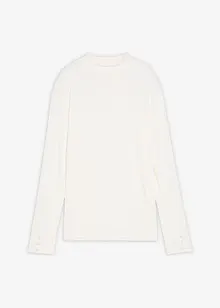 Langermet, ribbet topp, bonprix