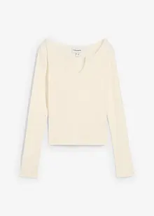 Ribbestrikket topp med økologisk bomull, bonprix