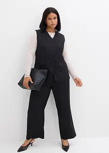 Lang vest med twillstruktur, bonprix