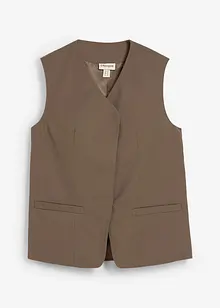 Lang vest med twillstruktur, bonprix